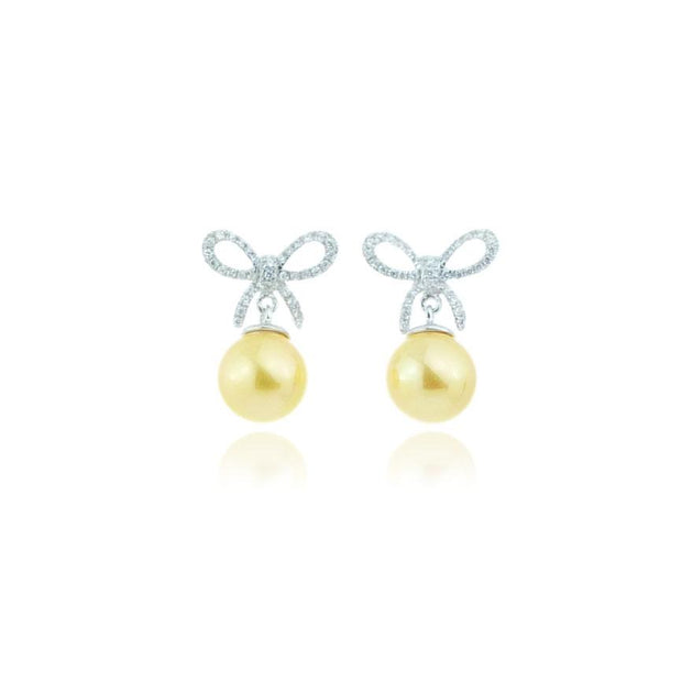 Mousse Jewellery - Light Gold Pearl Earrings